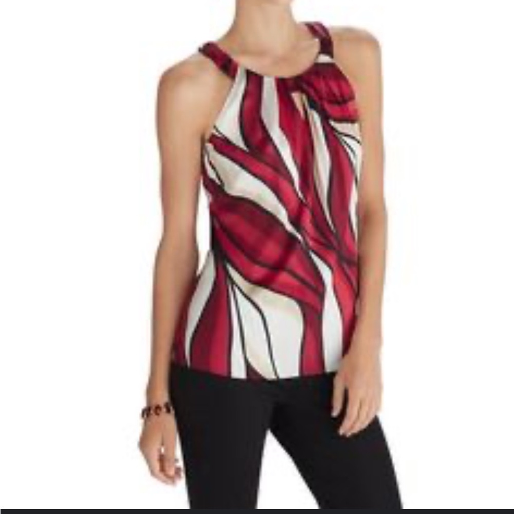 White House Black Market Sleeveless Stretch Silk Blouse (Size 2)